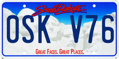 SD license plate 0SKV76