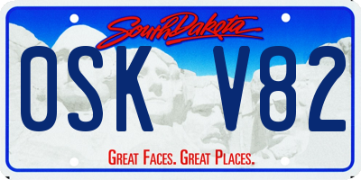SD license plate 0SKV82