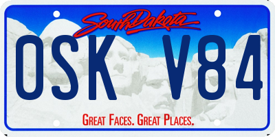 SD license plate 0SKV84