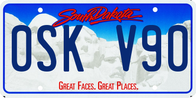 SD license plate 0SKV90
