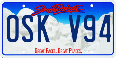 SD license plate 0SKV94