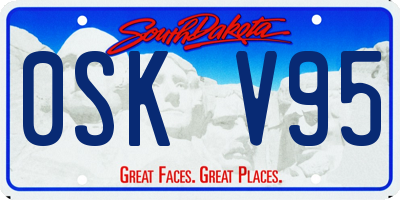 SD license plate 0SKV95