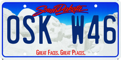 SD license plate 0SKW46