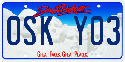SD license plate 0SKY03