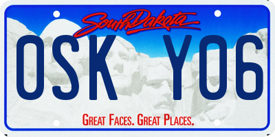 SD license plate 0SKY06
