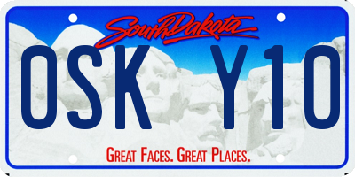 SD license plate 0SKY10