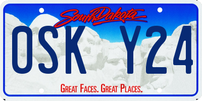 SD license plate 0SKY24