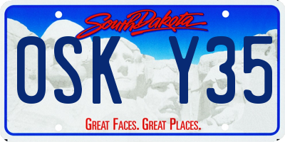 SD license plate 0SKY35