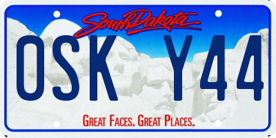 SD license plate 0SKY44