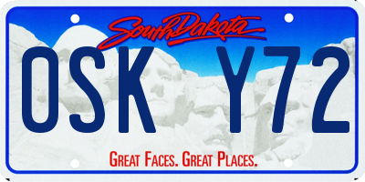 SD license plate 0SKY72