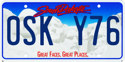 SD license plate 0SKY76