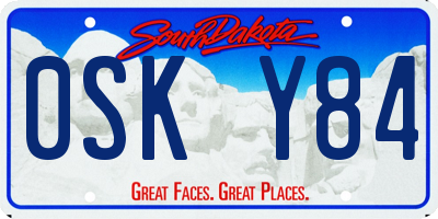 SD license plate 0SKY84