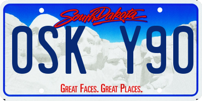 SD license plate 0SKY90