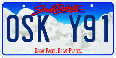 SD license plate 0SKY91