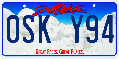 SD license plate 0SKY94