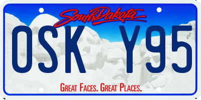 SD license plate 0SKY95