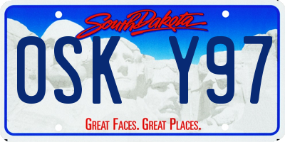SD license plate 0SKY97