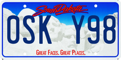 SD license plate 0SKY98