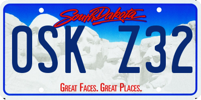 SD license plate 0SKZ32