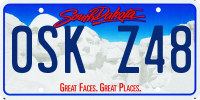SD license plate 0SKZ48