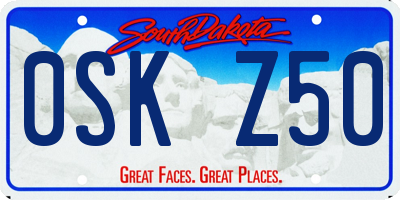 SD license plate 0SKZ50