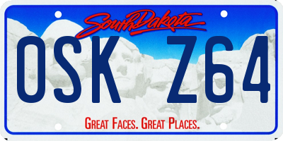 SD license plate 0SKZ64
