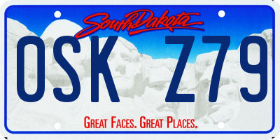 SD license plate 0SKZ79