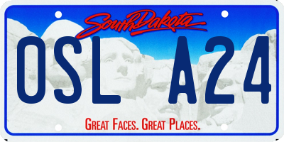 SD license plate 0SLA24