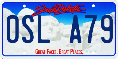 SD license plate 0SLA79