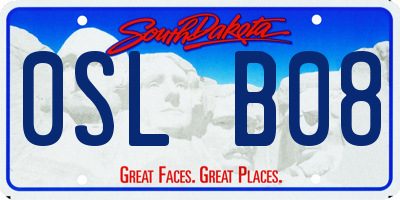 SD license plate 0SLB08