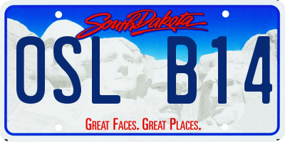 SD license plate 0SLB14