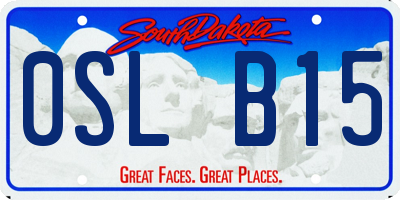 SD license plate 0SLB15