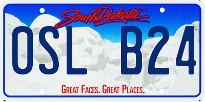 SD license plate 0SLB24