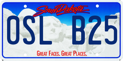 SD license plate 0SLB25