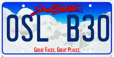 SD license plate 0SLB30
