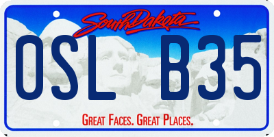 SD license plate 0SLB35