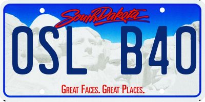 SD license plate 0SLB40