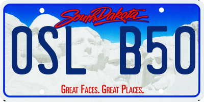 SD license plate 0SLB50