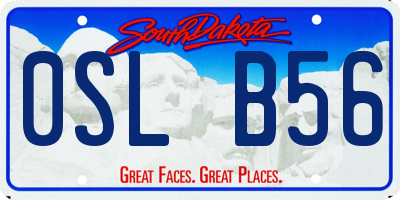 SD license plate 0SLB56