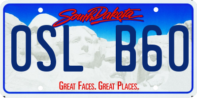 SD license plate 0SLB60