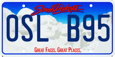 SD license plate 0SLB95