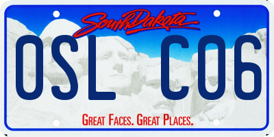 SD license plate 0SLC06