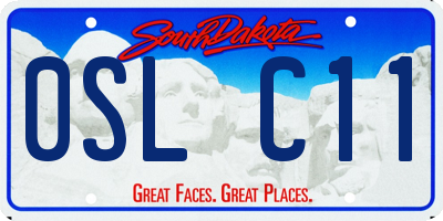 SD license plate 0SLC11