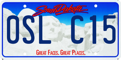 SD license plate 0SLC15