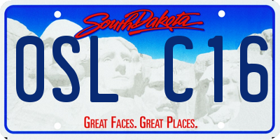SD license plate 0SLC16