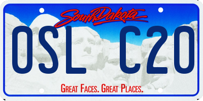 SD license plate 0SLC20