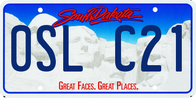 SD license plate 0SLC21