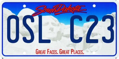 SD license plate 0SLC23