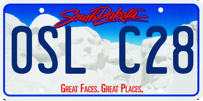 SD license plate 0SLC28