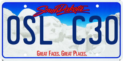 SD license plate 0SLC30